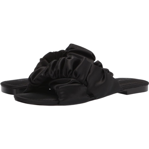 NIB The Drop Brianna Ruched Cross Strap Flat Sandal Size 8.5 - Picture 1 of 10